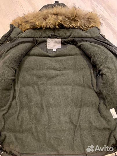 Куртка зим(пуховик), р-р116 с мехом енота