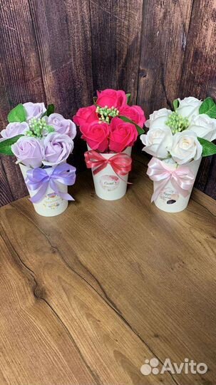 Мыльные букеты розы
