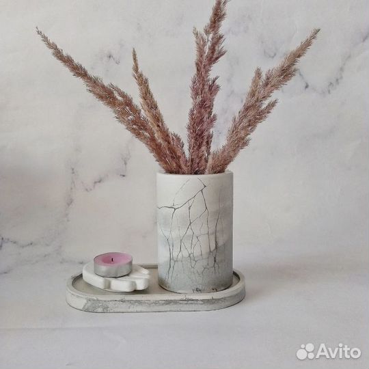 Набор из гипса. Ручная работа. Трещины