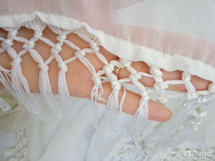 Пляжная туника накидка белая 50-52 размер