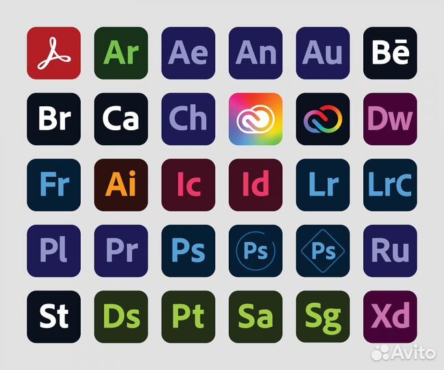 Подписка Adobe Creative Cloud 1-12 мес