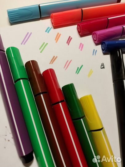 Фломастеры для детей в школу 12 штук