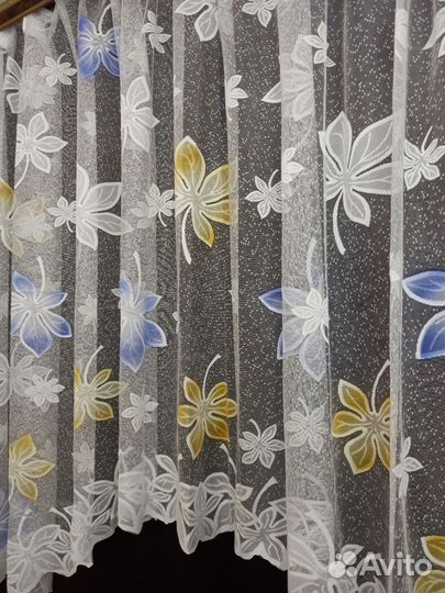Шторы жаккард цветы