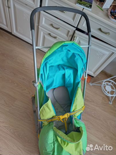 Детские санки с колесами сзади