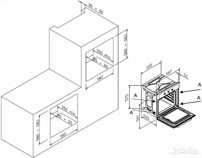 Духовой шкаф korting okb 551 cfx