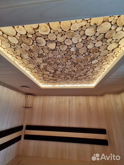 Панно из можжевельника, спилы можжевельника