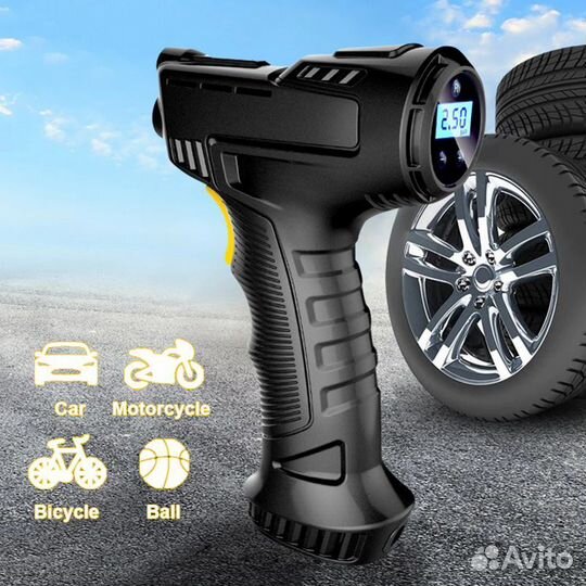 Автомобильный воздушный компрессор беспроводной