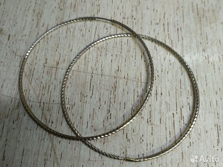 Серьги кольца серебро