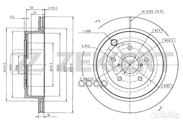 Диск торм. зад. Subaru Tribeca (B9) 05- bs-5510