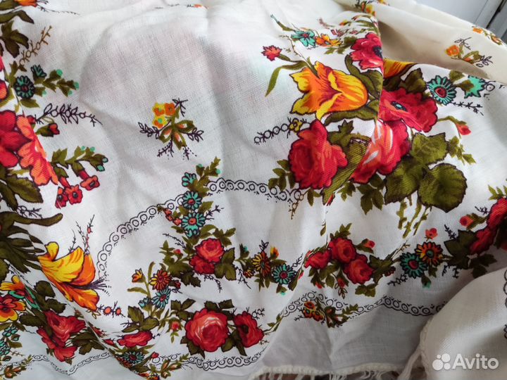 Павловопосадский платок шерсть