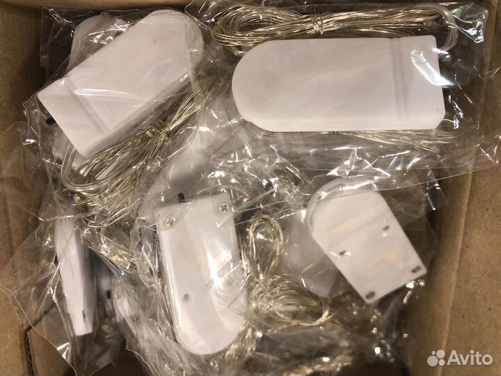 Гирлянда-нить роса 2/5/10м, на батарейках, много