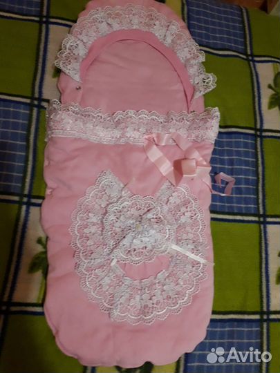 Конверт,наряд на выписку,для девочки осень-весна