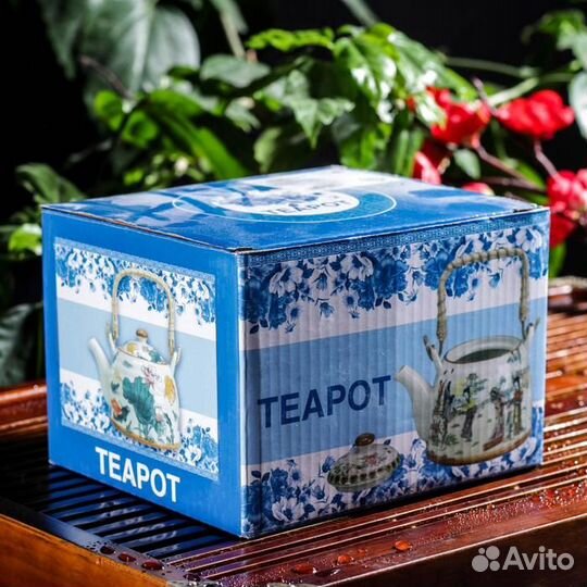 Чайник керамический заварочный с металлическим сит