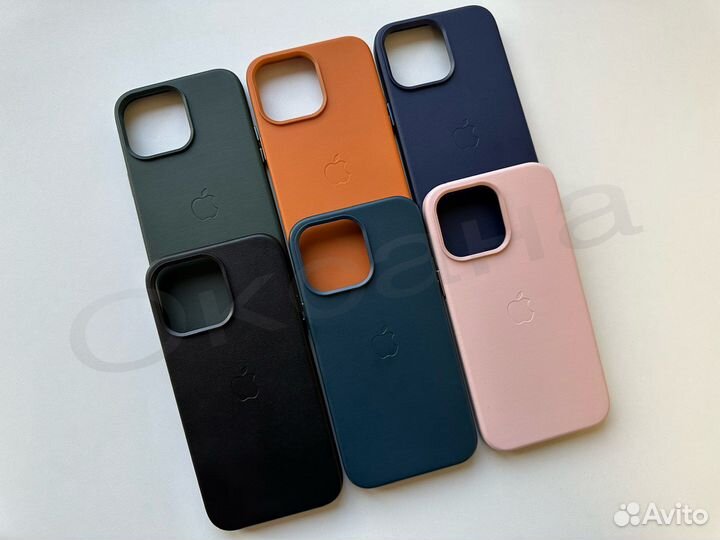 Чехол Leather Case iPhone 14 pro max magsafe