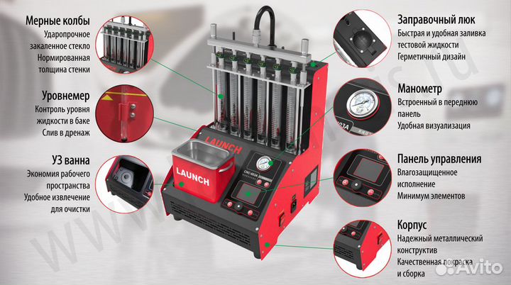 Стенд для очистки форсунок уз Launch CNC-603A