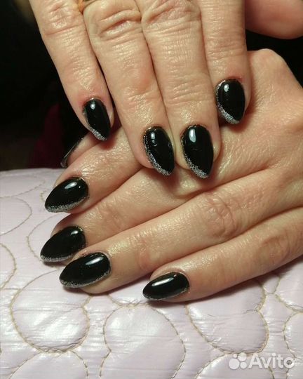 Наращивание ногтей, покрытие гель-лаком(шеллак)