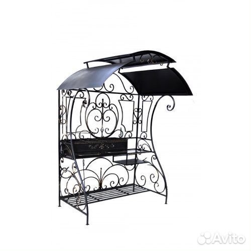 Кованый мангал с крышей