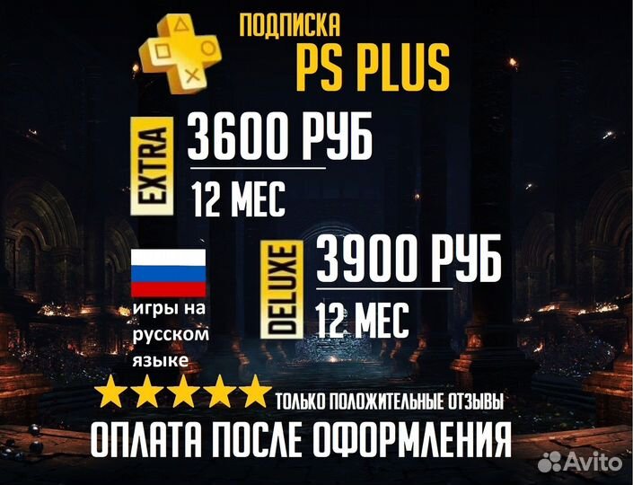 Ps plus Delux 12 месяцев PS638
