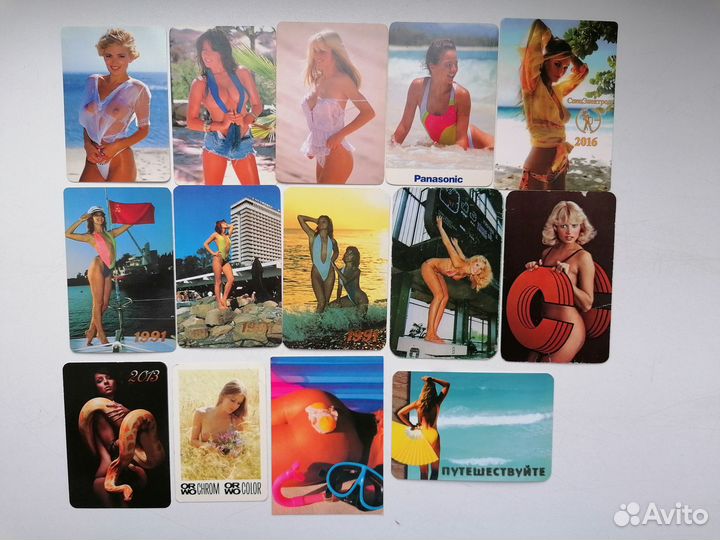 Календарики пластик Девушки, природа