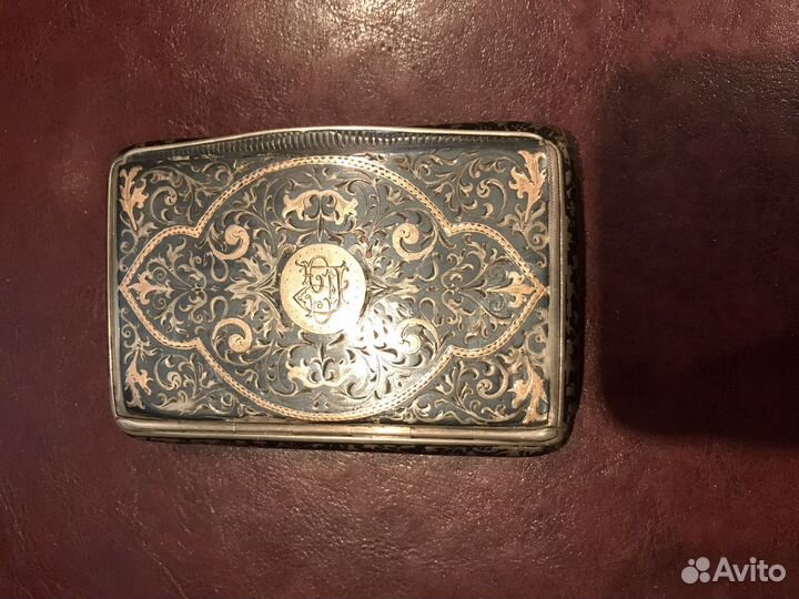 Серебро 84пр, табакерка, портсигар
