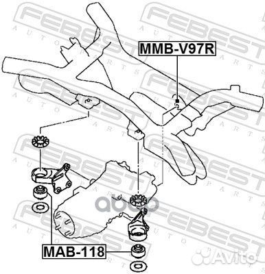 С/б дифференциала Mitsubishi/Febest/ MAB118 Febest