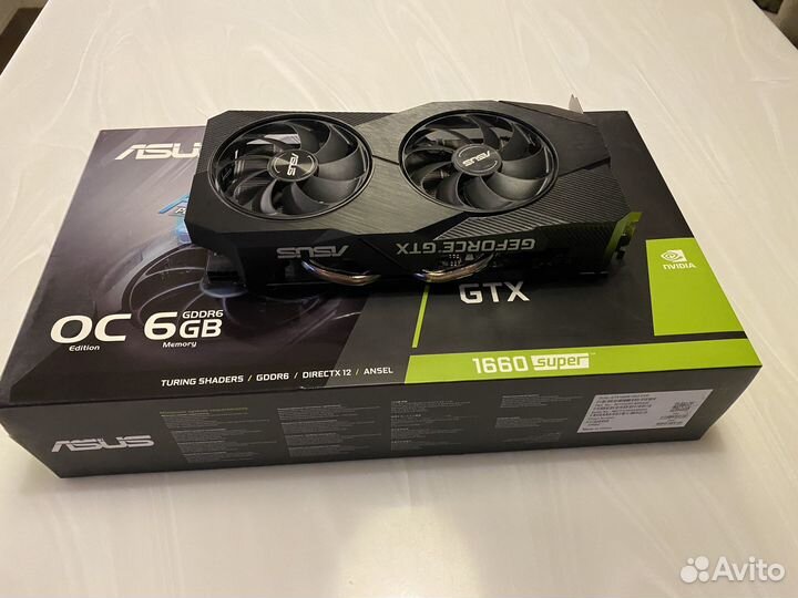 Видеокарта asus GeForce GTX 1660 super dual EVO OC