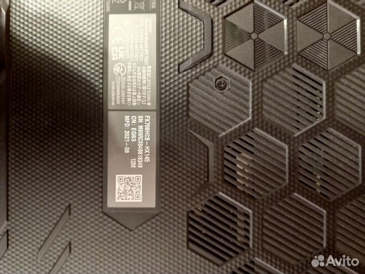 Игровой ноутбук asus TUF gaming F17