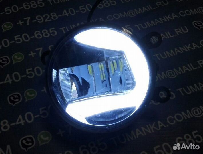 Led противотуманная фара с DRL Renault Megane 2