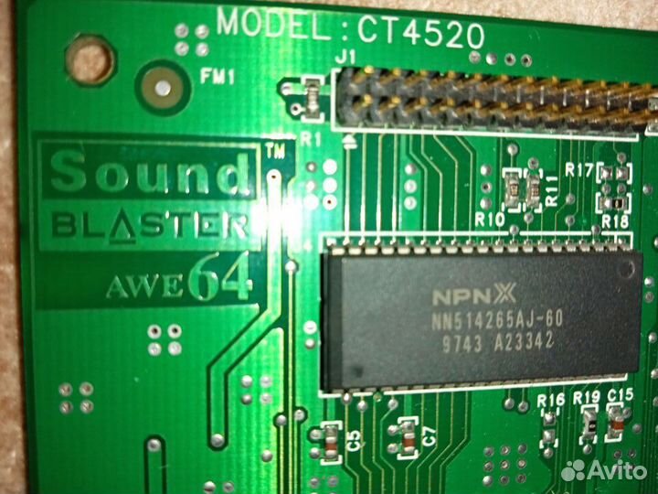 Creative Sound Blaster CT4520 AWE64 ISA 1997 год
