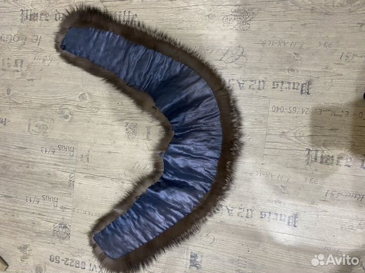 Воротник из меха чернобурки