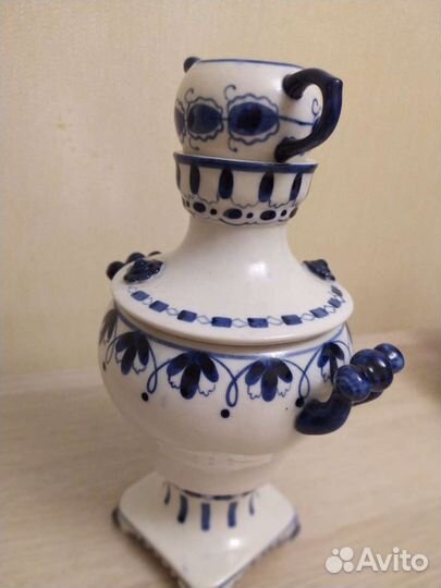 Самовар Гжель. Середина хх века