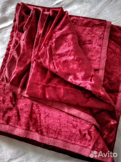 Бархат. Плюш. Х/б. Натуральная. Ткань ссср. Винтаж