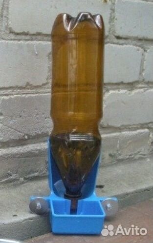 Поилка для кроликов навесная под бутылку