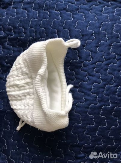 Детская шапочка от 0 до 3 мес. утепленная на зиму