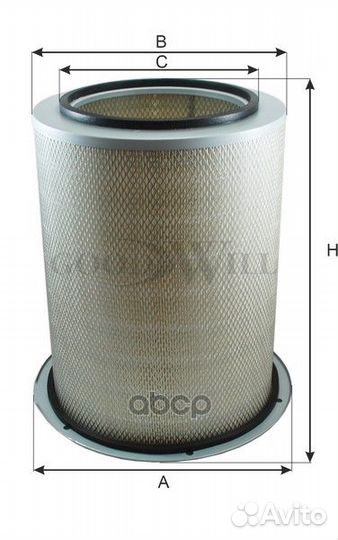 AG1113 фильтр воздушный d241,D411, H470 FRL AG