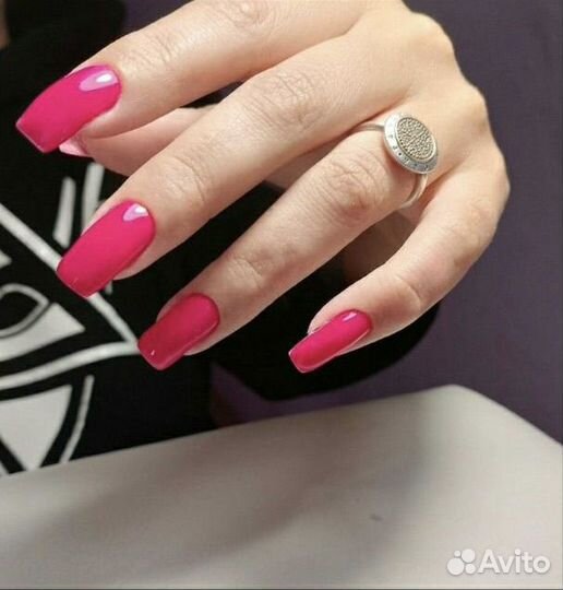 Комбинированый маникюр с покрытием