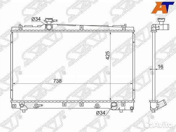 Радиатор toyota noah