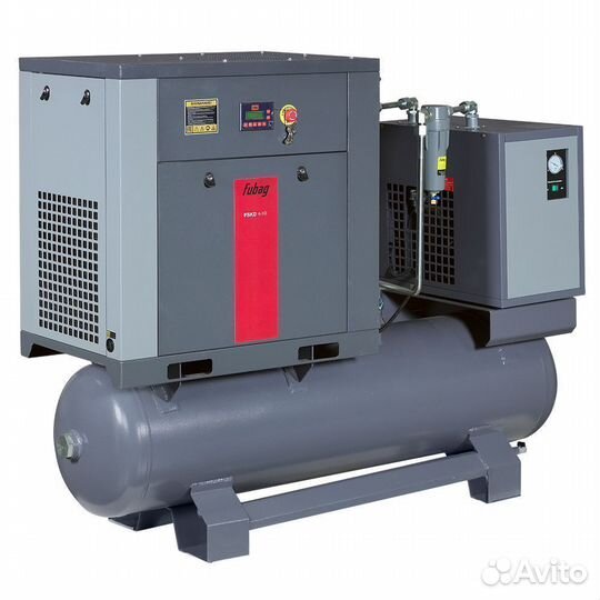 Компрессор 4 кВт винтовой на ресивере с осушителем