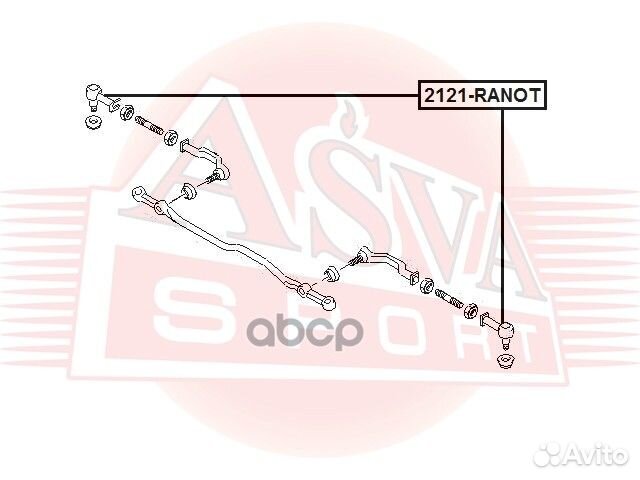 Наконечник рулевой 2121-ranot asva