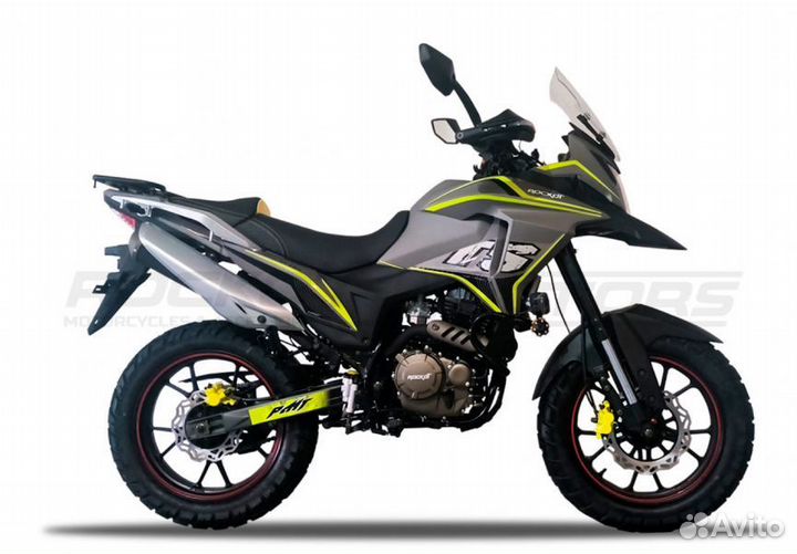 Мотоцикл турэндуро rockot dakar 250 серый/зеленый