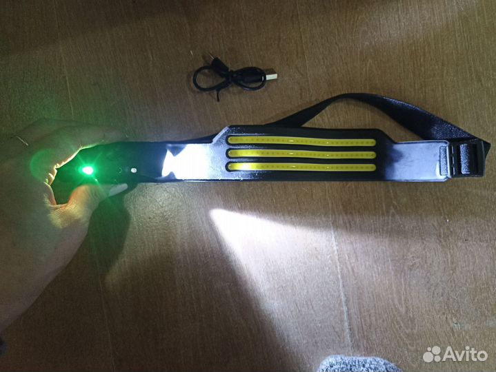 Фонарь налобный сенсорный