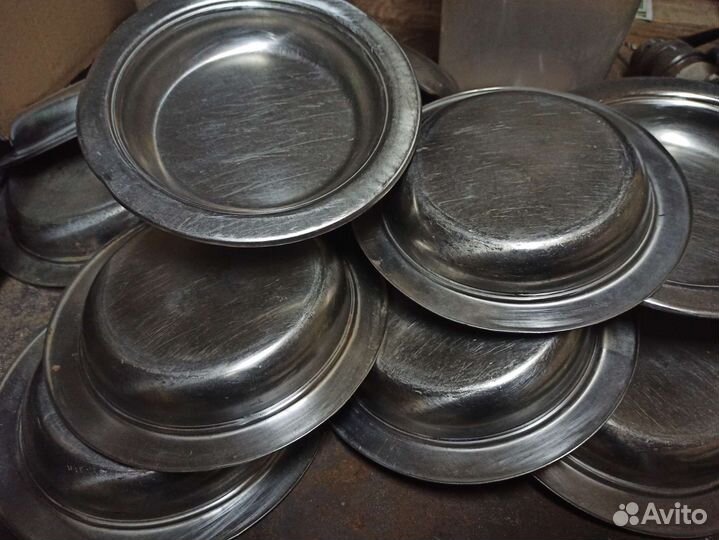Тарелки из нержавейки СССР