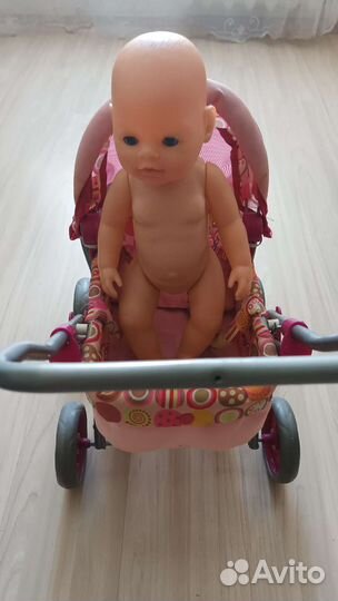 Коляска для кукол и большой пупс