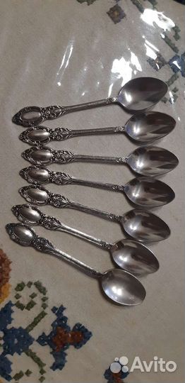 Набор чайных мельхиоровых ложек, вилок