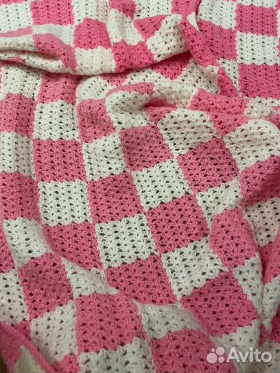 Вязаный плед ручная работа