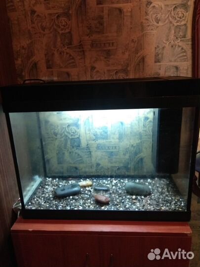 Аквариум 110 литров, грунт, компрессор, фильтр