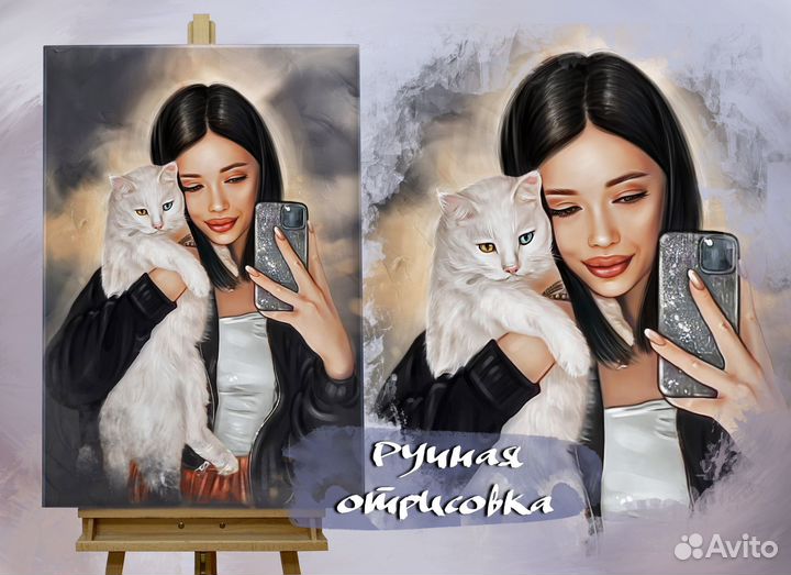 Портрет по фото на холсте Уфа