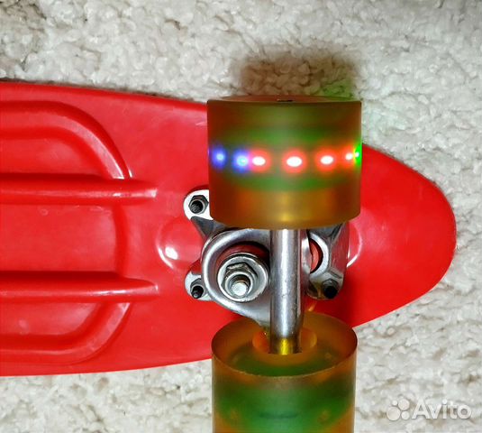 Скейт Пенни борд со светящимися колесами