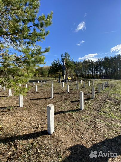 Фундамент на хб сваях