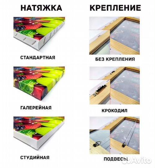 Печать на холсте. Натяжка на подрамник